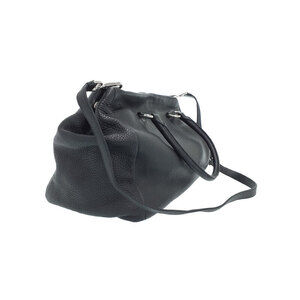 Prada pebbled Leather Vitello handles rolled Daino Handle Bag calfskin Top Black